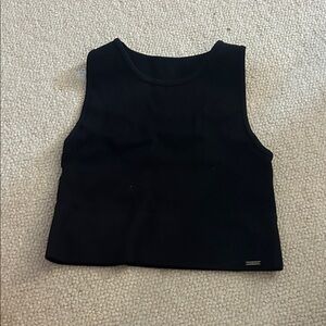 Gilly Hicks Black Ribbed Tank Top